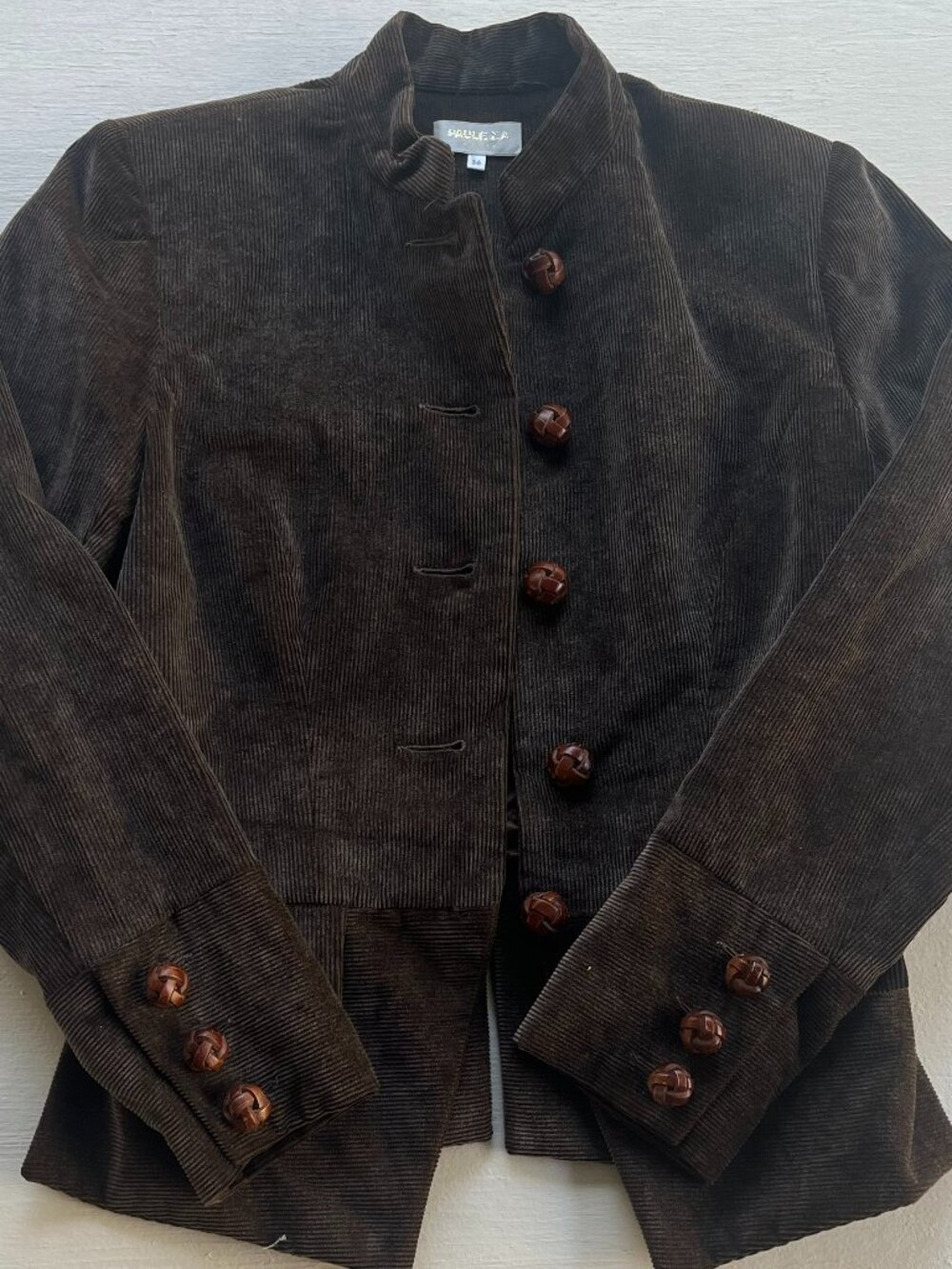 paule ka brown corduroy blazer jacket EU36